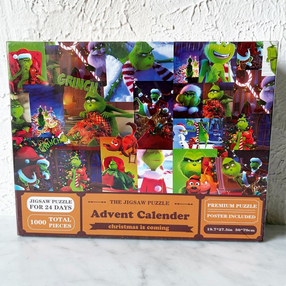 Grinch Christmas is Coming Advent Calendar Jigsaw Puzzle 1000 Piece NEW Sealed